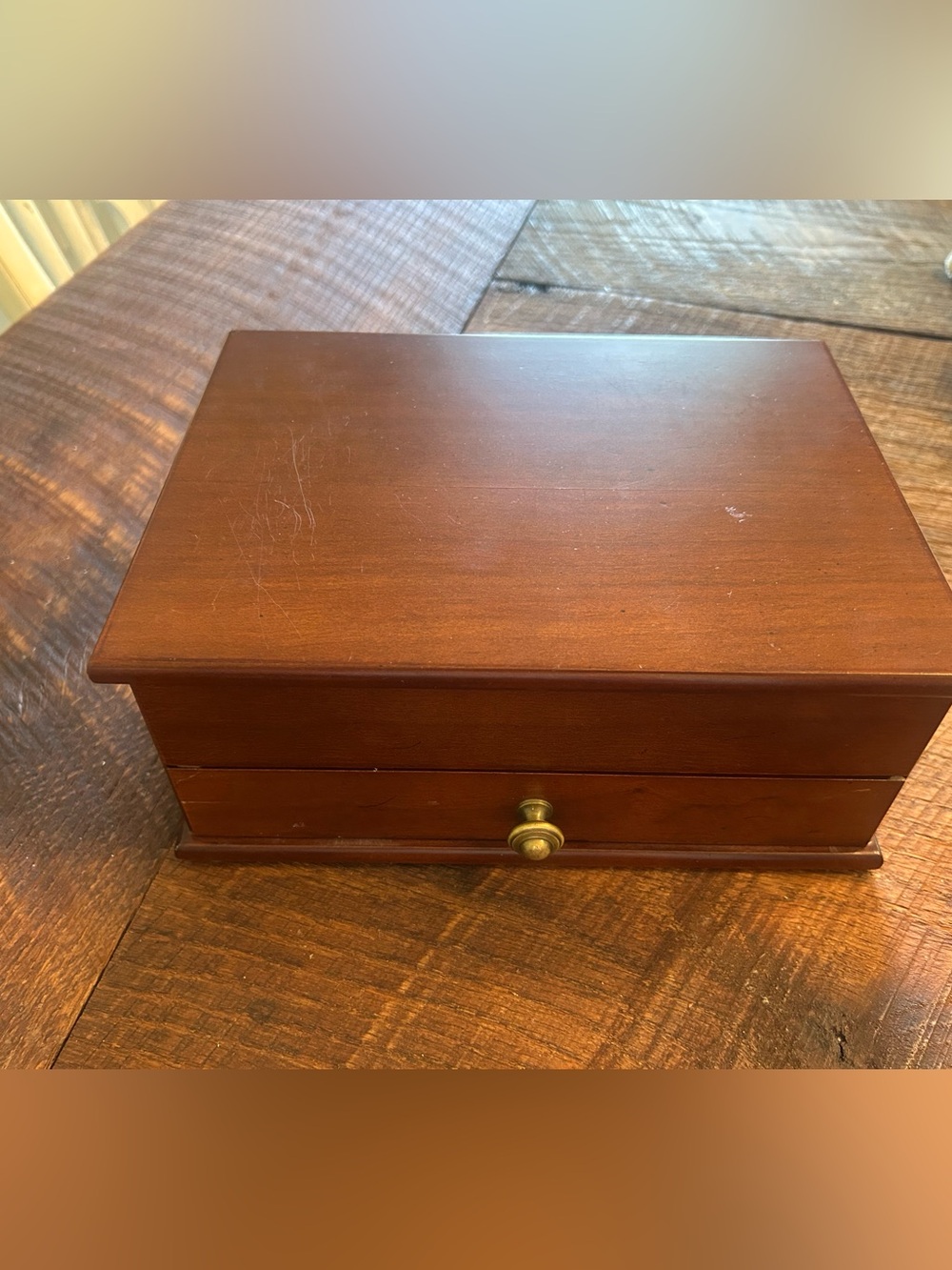 Vintage 1997 Bombay Company Wooden Jewelry Box